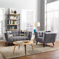 2 Piece Velvet Upholstered Loveseat and Armchair Set S95373