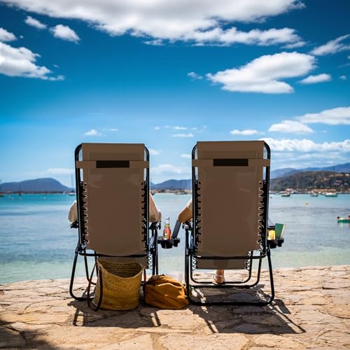Zero Gravity Chairs Set of 2 Grey Z88237
