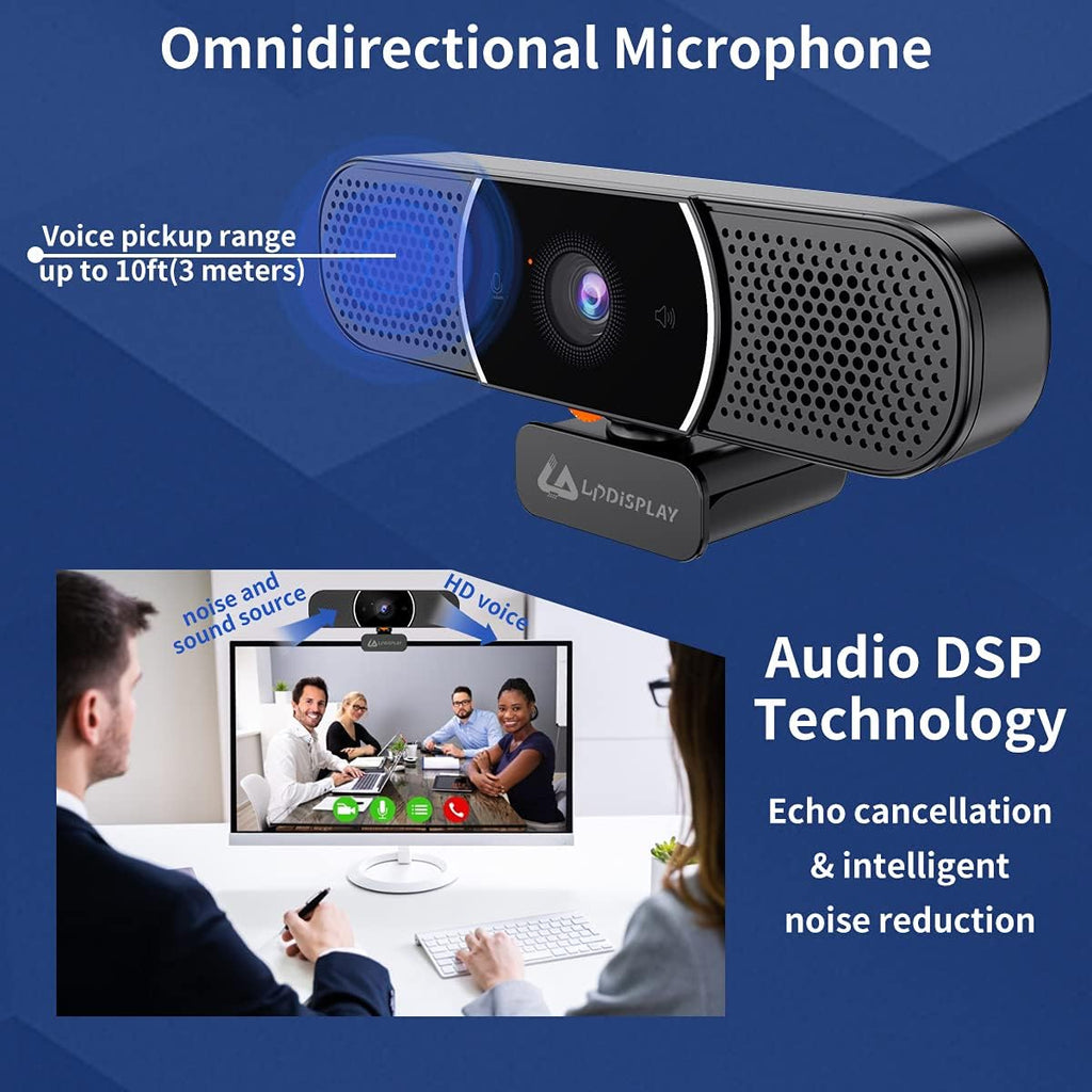 3 in 1 HD 1080p Webcam with Microphone and Speakers, Pack of 2 V577