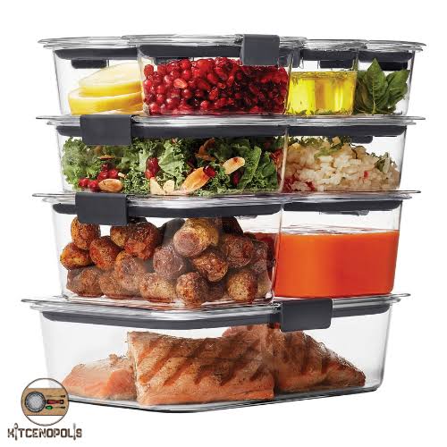 18 Piece Clear Plastic Food Storage Containers A80214