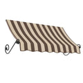 Brown/Tan Stripe Acrylic Fixed Awning X2755