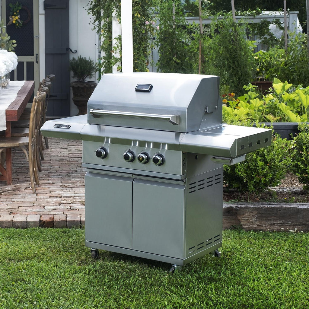 3-Burner Propane Gas Grill with Infrared Side Burner W2892