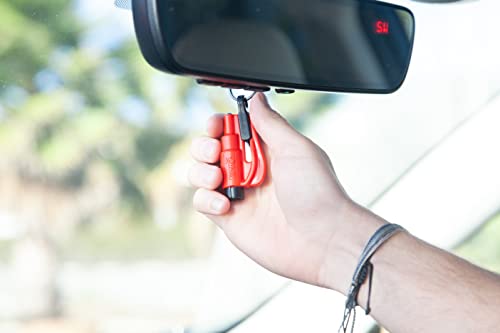 Emergency Keychain Car Escape Tool, 2-in-1 Seatbelt Cutter and Window Breaker S16086
