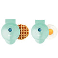 Mini Maker Grill, Griddle + Waffle Iron, 2 pack, Aqua Q963542