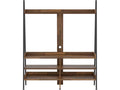 Matte Black Industrial Wood Entertainment Center W8144