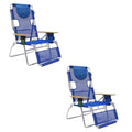 Blue 16" Tall Outdoor Lounge Reclining Chair 2 Pack A8623