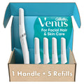 Dermaplaning Tool Kit with 5 Blade Refills, Facial Razors R628435