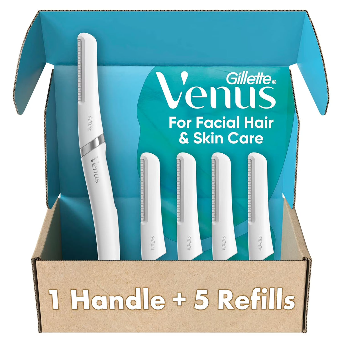 Dermaplaning Tool Kit with 5 Blade Refills, Facial Razors R628435