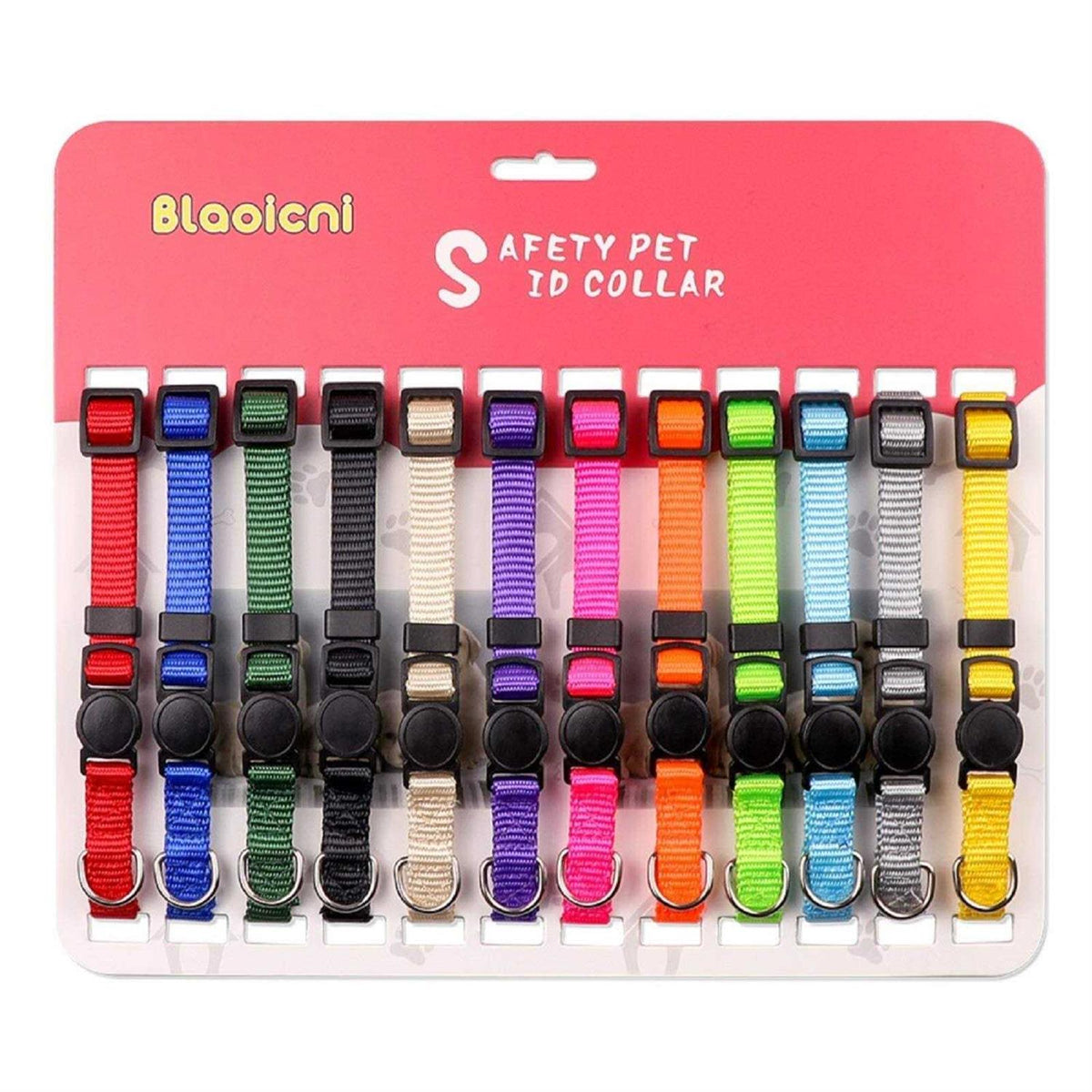 Soft Nylon Adjustable Breakaway Puppy ID Collar 14PCS Y51200