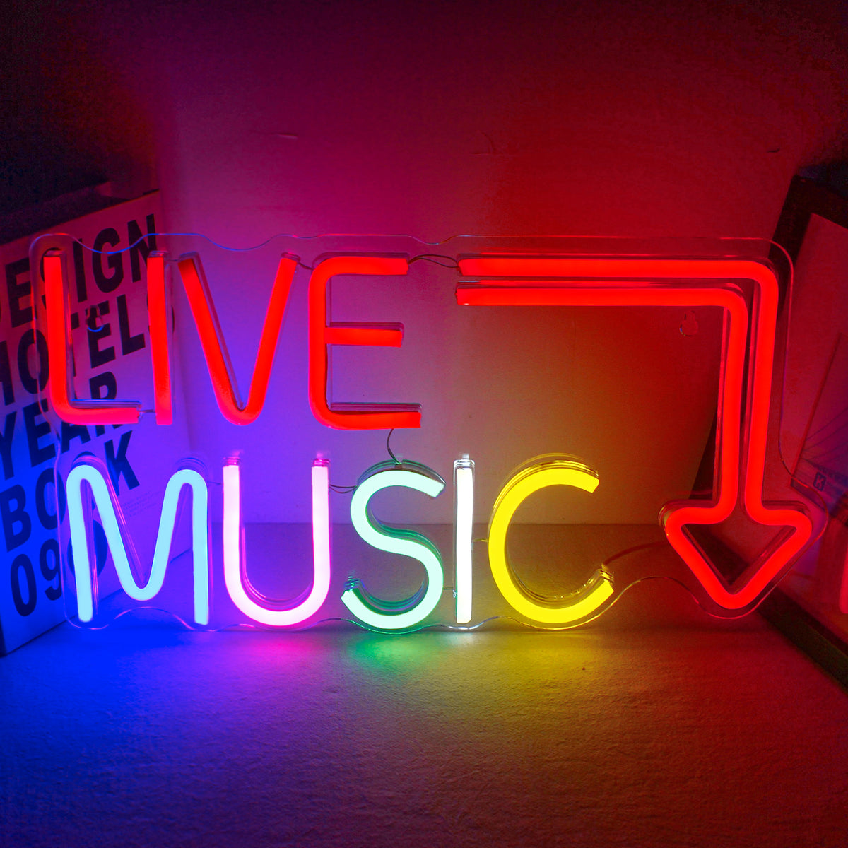 LED Neon Light Signs for Bedroom Music Studio P1853