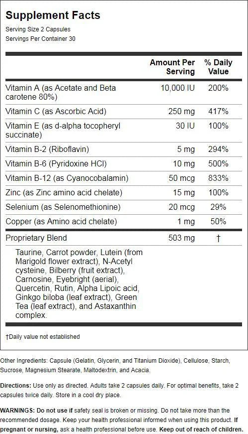 60 Capsules Eye Health Y637