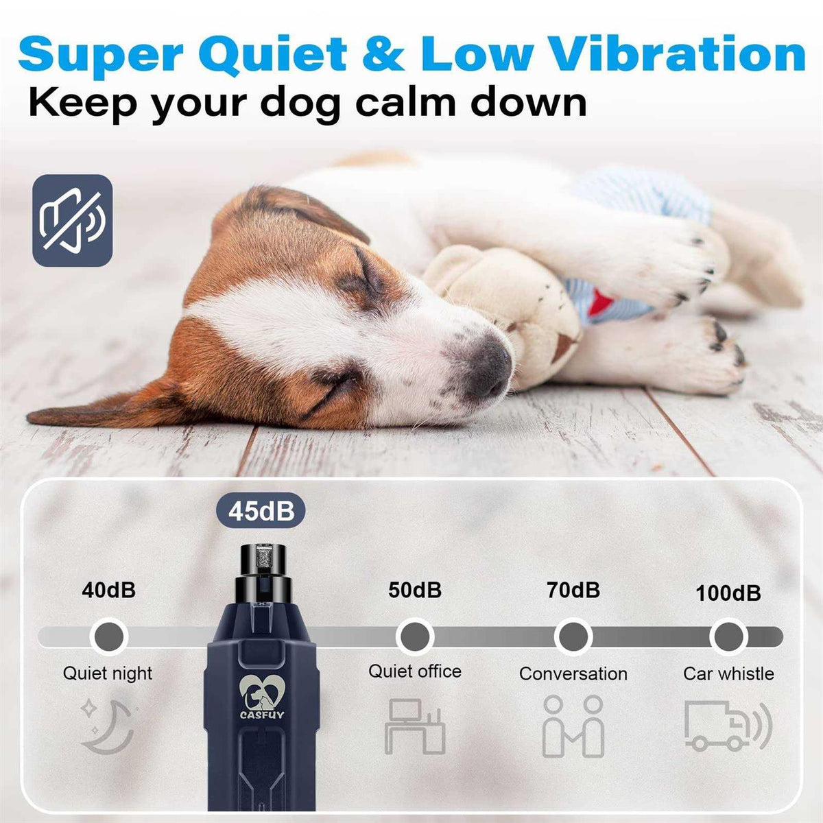 6-Speed Rechargeable Electric Dog Nail Grinder Y6550