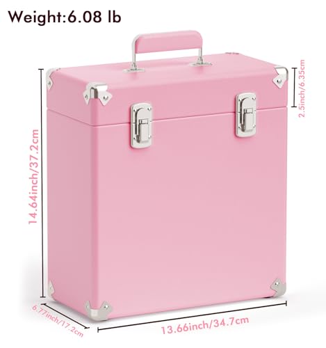Vinyl Storage and Carrying Case Waterproof Portable Organizer Holds 50 7-12 Inch Records O756419