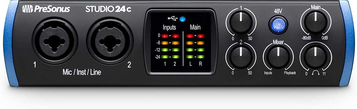 2x2 USB Type-C Audio/MIDI Interface with 2-Way Studio Monitors J2516
