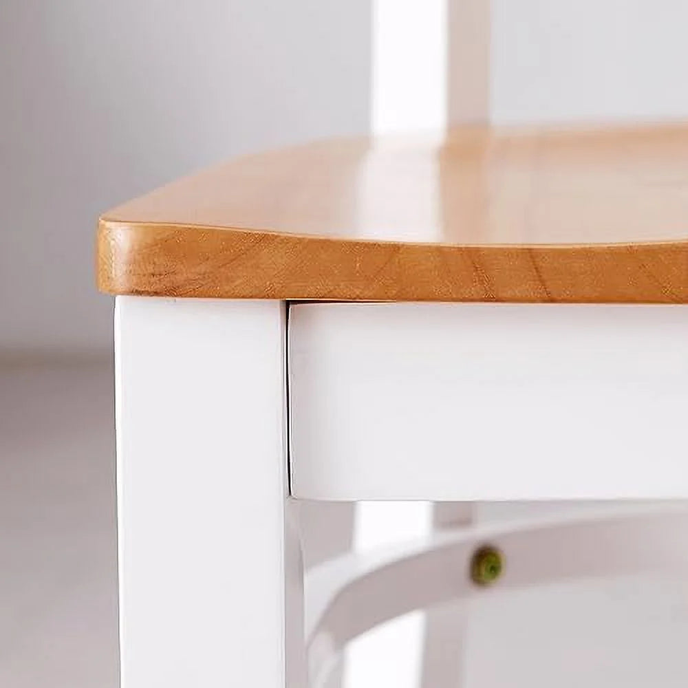 Wooden Dining Chairs Set of 2 Ladder Back Armless Walnut V253085