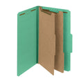 Green 100% Recycled Legal Size Pressboard Classification Folders, Pack of 5 O82613
