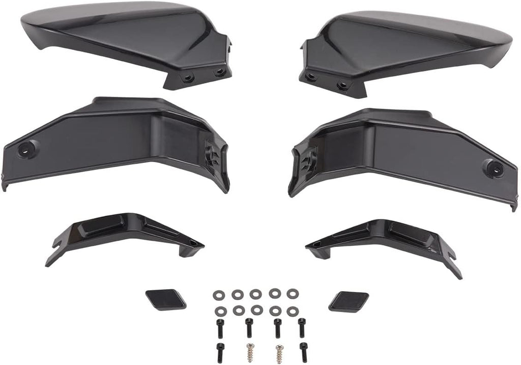 Black Plastic Hand Guards Wind Deflector Kit Pack of 2 D844