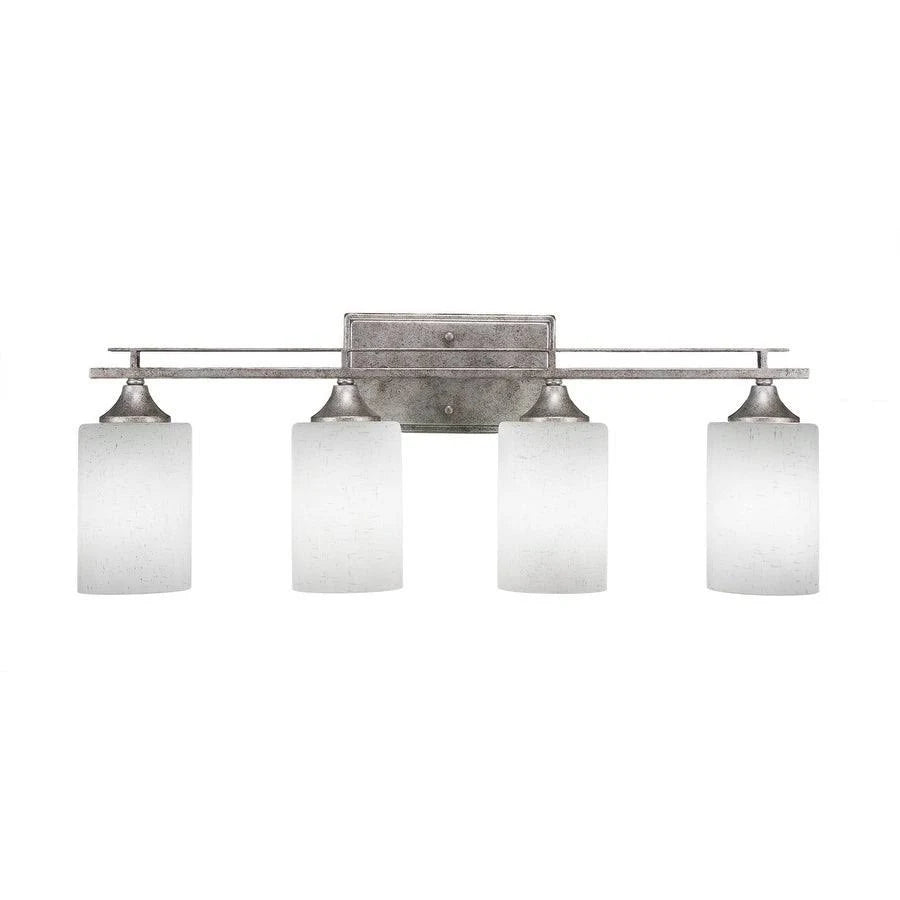 Four Light Bath Bar Aged Silver A320