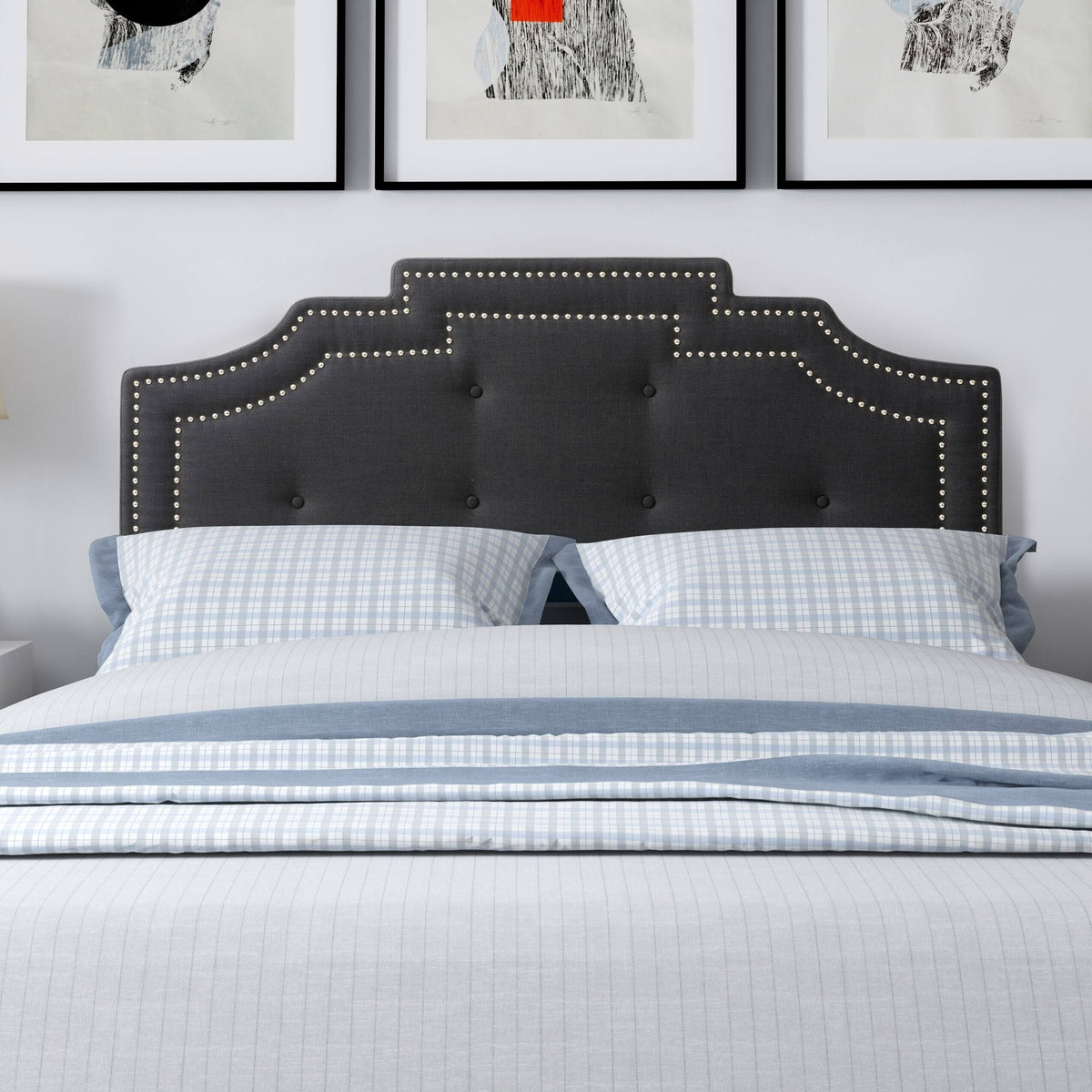 Cream Button Tufted Headboard O821511