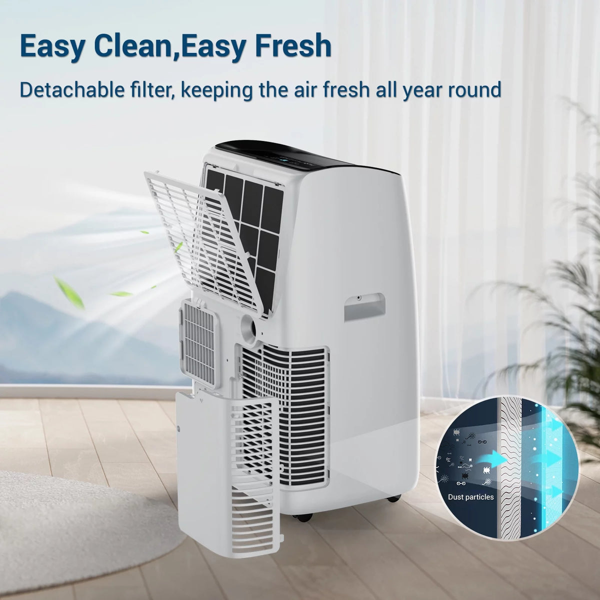 Portable Air Conditioner 10200BTU Dehumidifier Fan Remote Control X8017