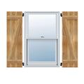 Rough Sawn Western Red Cedar Board-n-Batten Shutters with Z-Bar B54045