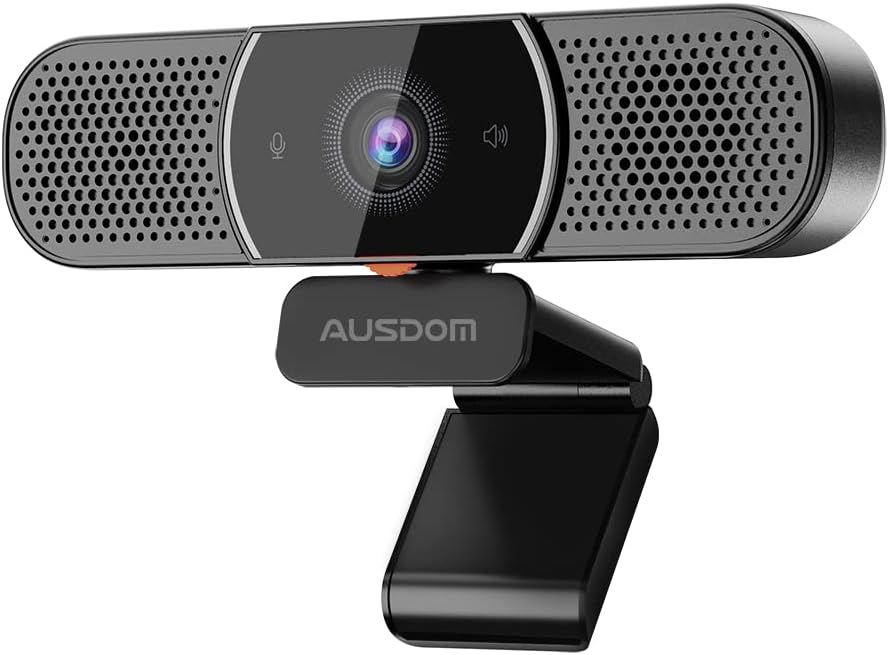 2K Webcam with Microphone and Speaker, Privacy Cover, USB Computer Camera, Pack of 2 C497
