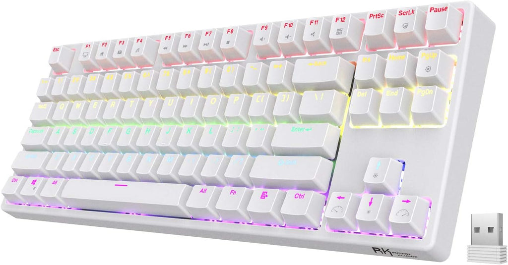 87 Keys Wireless Mechanical Keyboard with Brown Switches I5919