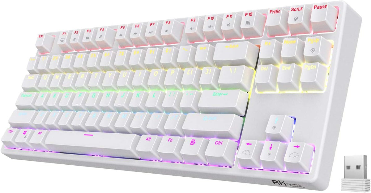 87 Keys Wireless Mechanical Keyboard with Brown Switches I5919
