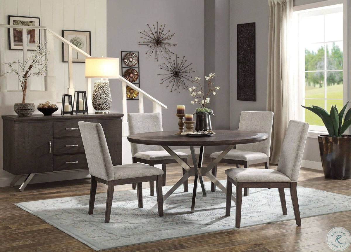 Light Oak Side Chair Set of 2 Q78345